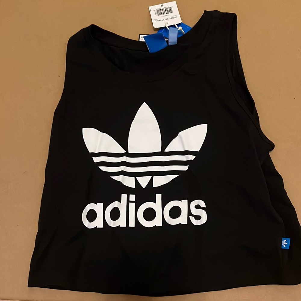 Black and White Adidas Crop Top